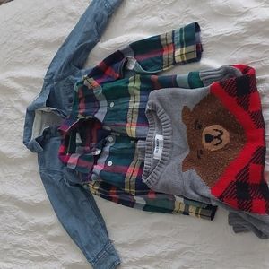 Bundle of toddler shirts and sweater